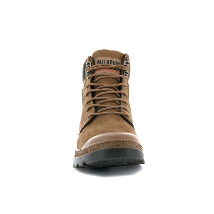 Dámské Boty Palladium Pampa Shield WP+ LUX Hnědé | CZ JQW-64O